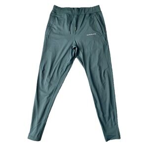 Alphalete Pro Elite Men's Medium Stretch Joggers Zip Pockets Green Gym Workout